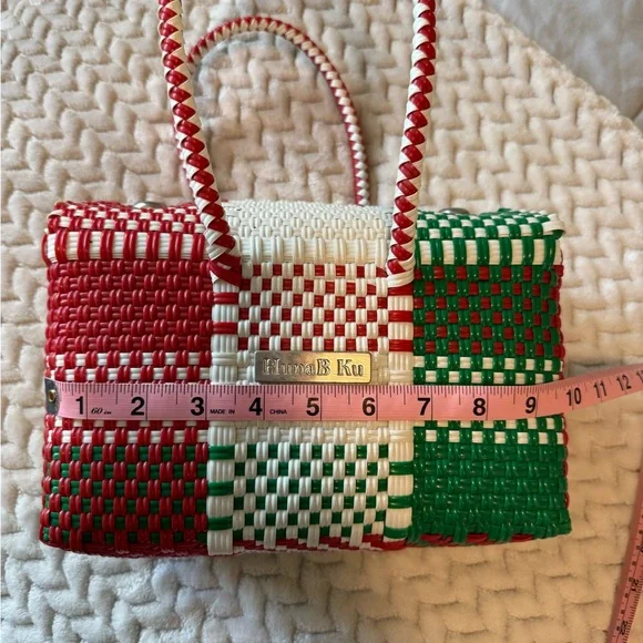 Woven Plastic Handbag Medium Size - Picture 2 of 6
